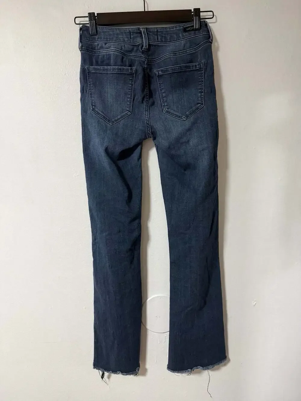 Liverpool Jeans Company Dark Wash Mid Rise Raw Hem Flare Jeans Size 0